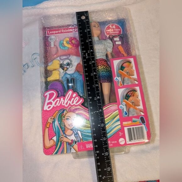 Mattel Barbie Leopard Rainbow Hair Doll - Picture 3 of 8